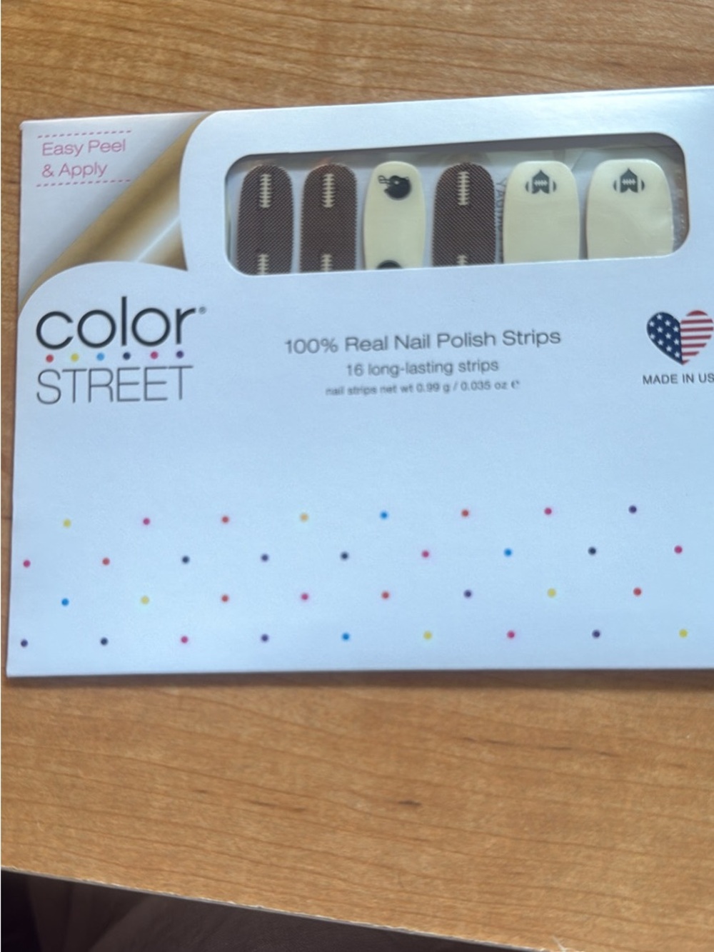 Color Street Cream & Brown Decorative Nail Polish Strips